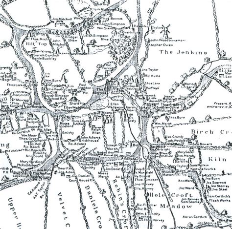 Map of Burslem in 1750