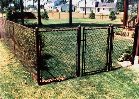 Brown Vinyl Coated Chain Link Fence By Elyria Fence