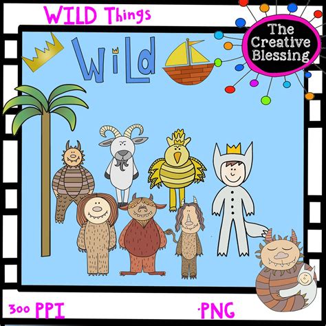 Wild Things Clipart | Etsy