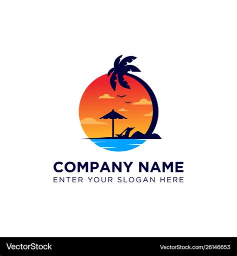 Sunset logo Royalty Free Vector Image - VectorStock