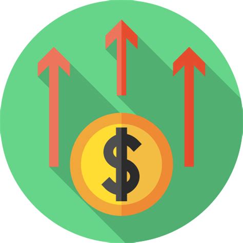 Economic growth Flat Circular Flat icon