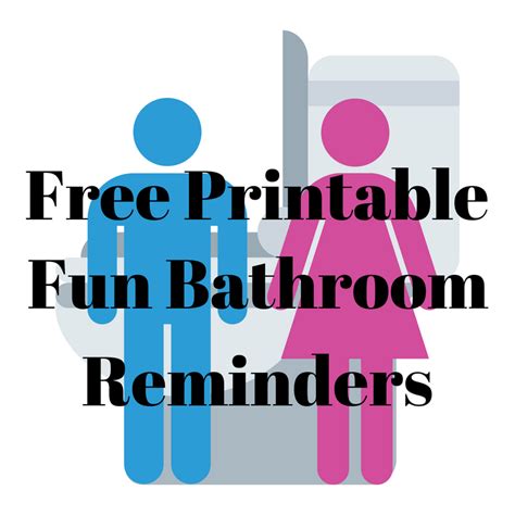 Free Printable Fun Bathroom Reminder Signs | The Parent Game