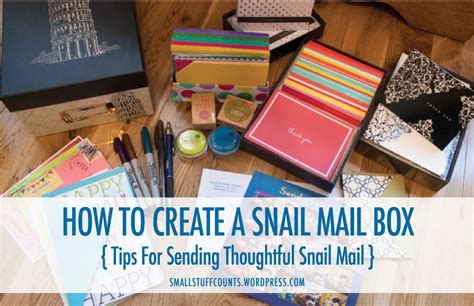 small mail boxes and pens on a table with the words how to create a small mail box tips for ...