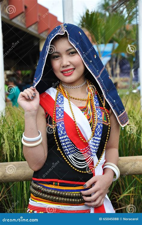 Lovely Girl of Kadazan Dusun Native in Traditional Costumes in Sabah, Borneo. Editorial Stock ...