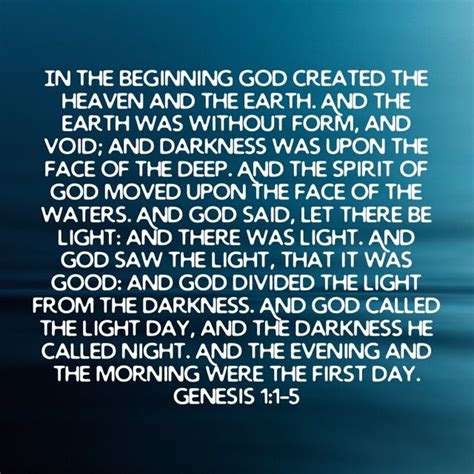 Genesis 1:1-5 King James KJV | In the beginning god, God word, God created