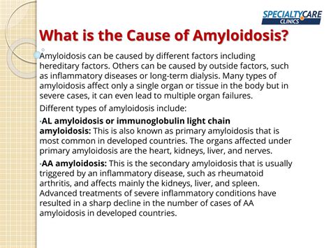 PPT - Amyloidosis - Causes, Symptoms, Treatment & Diagnosis PowerPoint ...