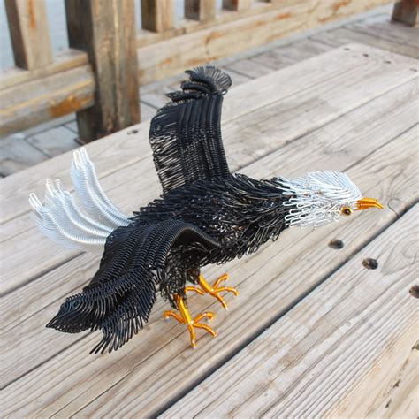 Wire Eagle Statue Sculpture Ornament Modern Eagle Figurine - Etsy