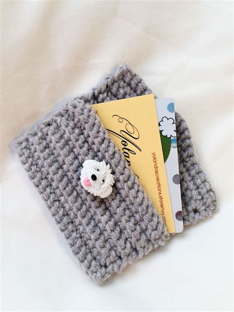 Crochet Card Holder Credit Card Organizer, Credit Card Holder, Gift ...