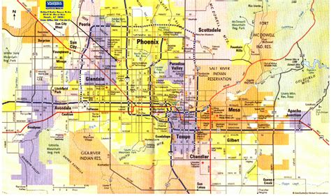 Printable Map Of Phoenix | Printable Map of The United States