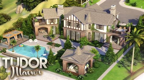 TUDOR MANOR || Luxury Celebrity Mansion || + FULL CC LIST || The Sims 4 ...