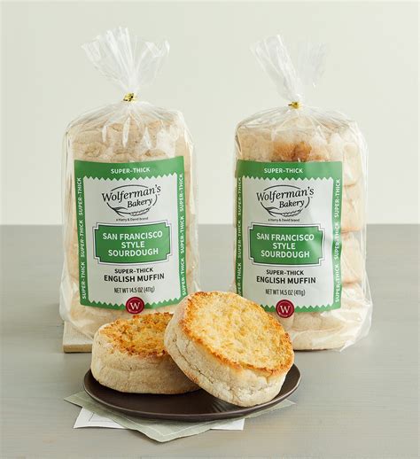 San Francisco-Style Sourdough Super-Thick English Muffins - 2 Packages ...