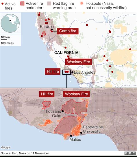 California Wildfires: Fears Of Further Damage As Winds Strengthen - California Wildfires 2018 ...