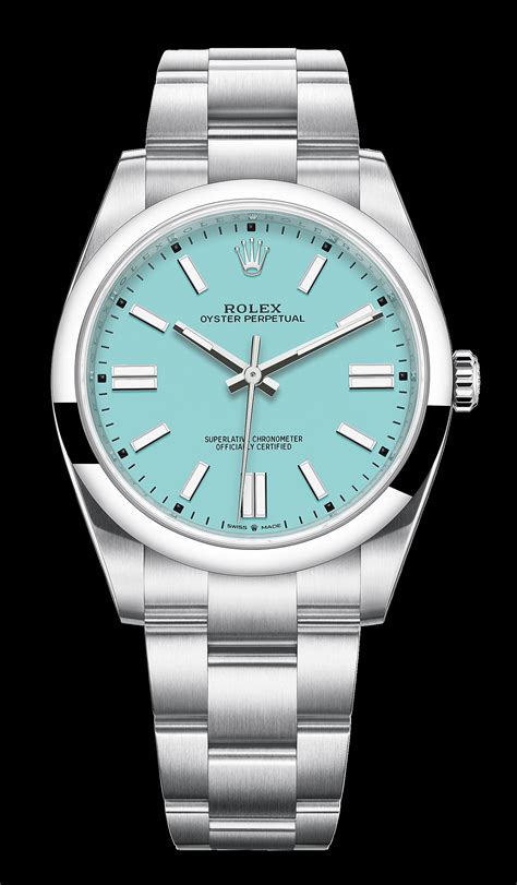 Rolex 124300 Oyster Perpetual 41 Watch Steel 41mm Tiffany Turquoise Dial | eBay