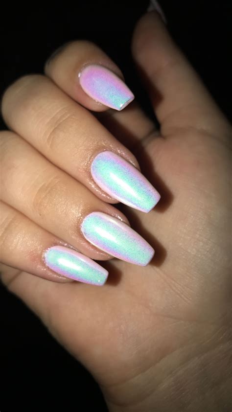Pin by Nail Design Art Digest on NAILzzz | Holographic glitter nails, Acrylic nails coffin short ...