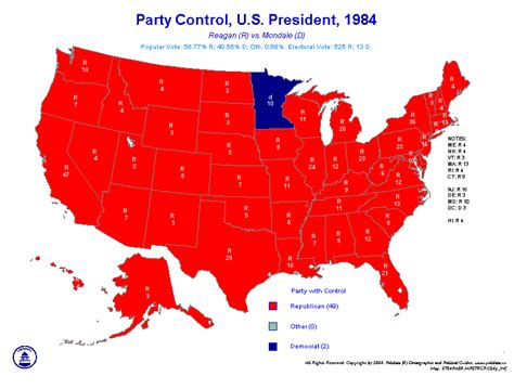 POLIDATA &REG ELECTION MAPS-PRESIDENT 1984