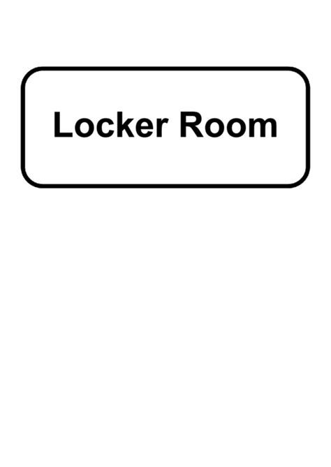 Locker Room Sign printable pdf download