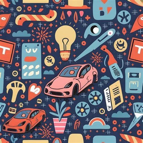 Premium Photo | Best tesla products cute Patterns repeating on a dark ...