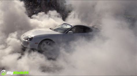 Toyota Supra Burnout FROM HELL! - YouTube