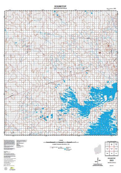 Buy 2933 Roundtop Topographic Map by Landgate (2015) – The Chart & Map Shop