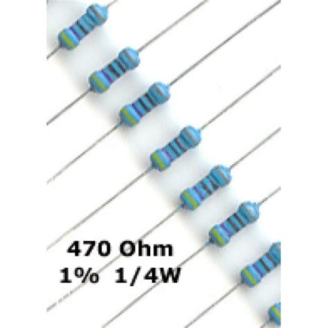 1% 470 Ohm Resistor 470 Ohm Carbon Film Resistor 1/4W