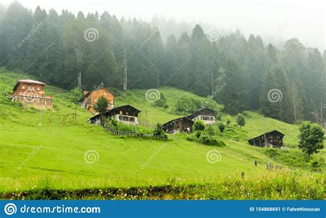 General Landscape View of Famous Ayder Plateau Rize, Turkey Stock Image ...