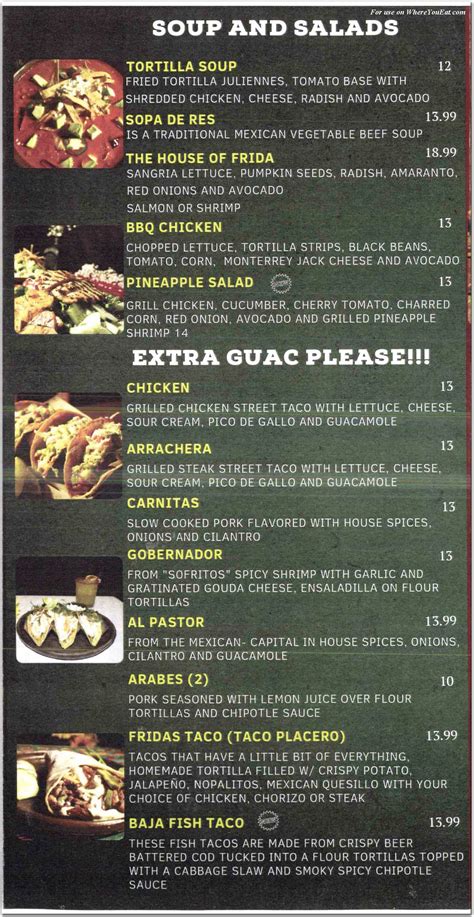 La Casa De Frida Restaurant in The Bronx / Menus & Photos