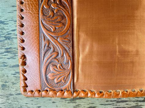 Vintage Leather Book Cover Embossed Leather Book Cover Stamped - Etsy