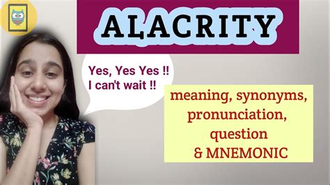 #21 Alacrity | Meaning and Synonyms | Vocabulary | CAT GRE GMAT AFCAT ...