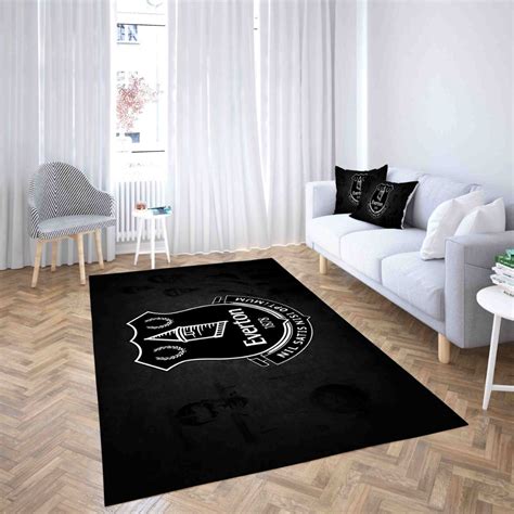 Everton Football Club Black Carpet Living Room Rugs - Teeruto