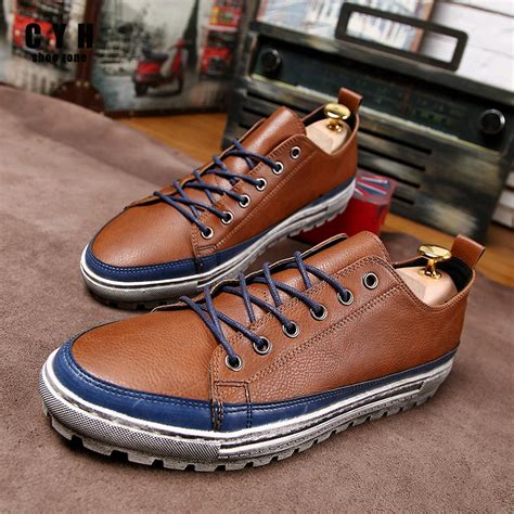 High Quality Genuine Leather Shoe Men Designer Shoes For Mens Luxury Brand Shoes Red Casual ...