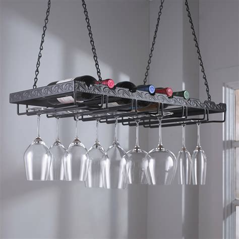 Wine Enthusiast Companies 8 Bottle Hanging Wine Rack & Reviews | Wayfair