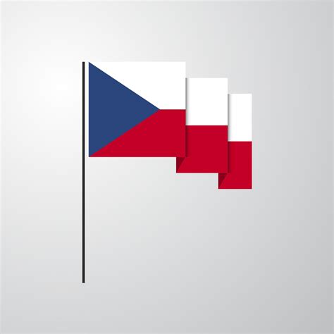 Czech Republic waving Flag creative background 14038170 Vector Art at ...