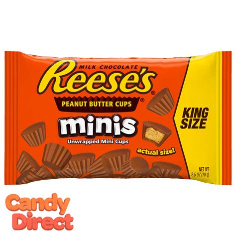 King Size Reese's Mini Unwrapped Peanut Butter Cups - 16ct – CandyDirect.com