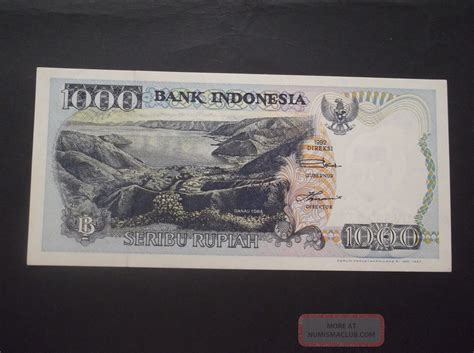 1992 1000 Rupiah Indonesia Currency Unc Banknote Note Money Bank Bill ...