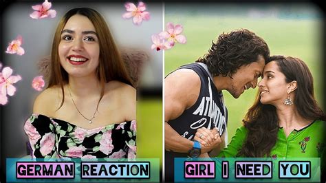 Girl I Need You Song | Baaghi | Foreigner Reaction - YouTube