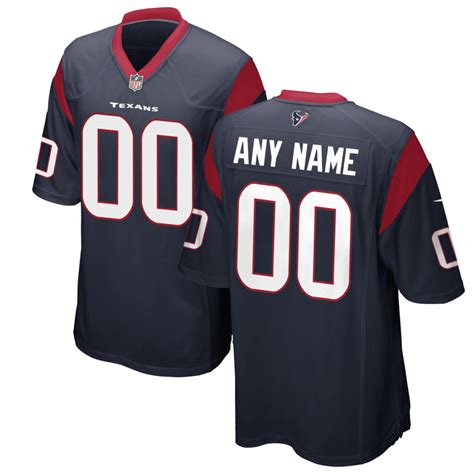 Houston Texans Navy Custom Game Jersey - jerseys2021