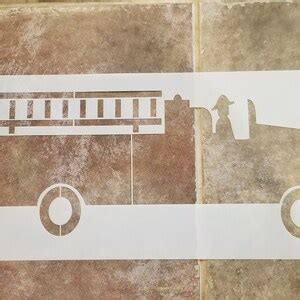 Fire Truck Stencil Firetruck Stencil reusable Stencils 5 - Etsy