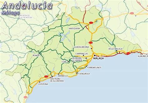 Map of Malaga map for planning your holiday in Malaga, Malaga spain