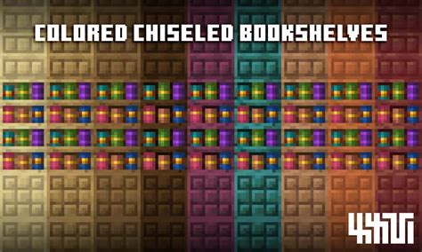 XXVI's Colored Chiseled Bookshelves Minecraft Texture Pack