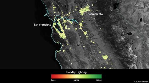 Newly released images from NASA shows Christmas lights visible from ...