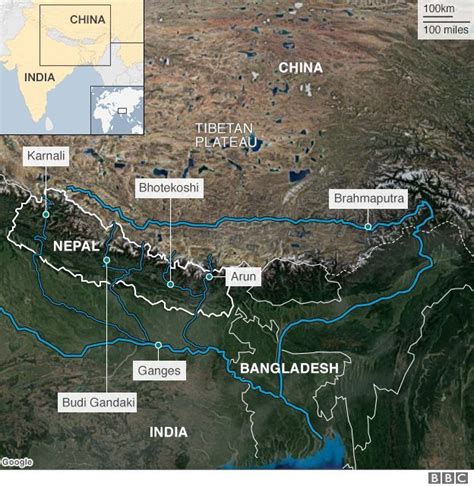 Arun River In Map Of Nepal - Europe Map With Countries