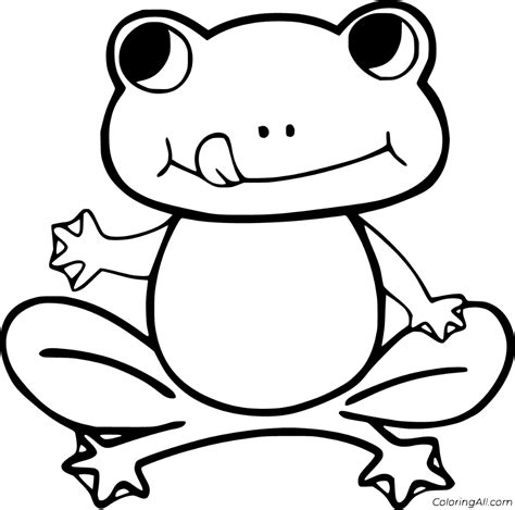 Easy Frog Coloring Page - 94+ Popular SVG Design