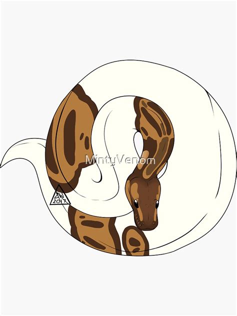 "Ball Python (Piebald)" Sticker by MintyVenom | Redbubble