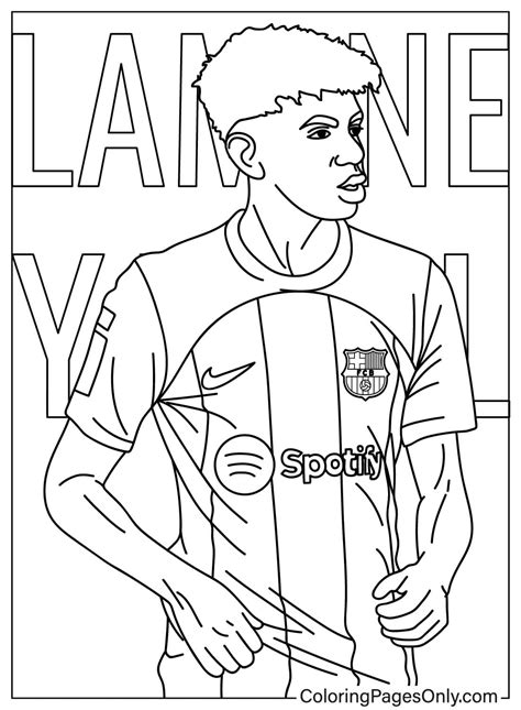 Goals Lamine Yamal - Free Printable Coloring Pages