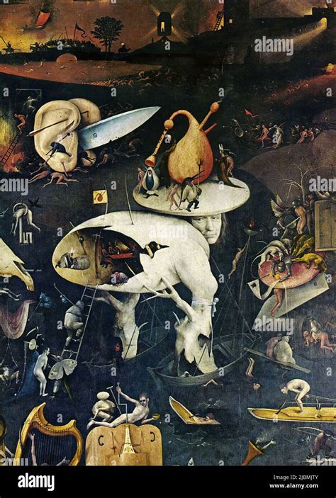 "Hell", "The Garden of Earthly Delights". Detail from the Right wing of ...