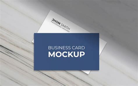 Premium PSD | Elegant business card mockup with shadow