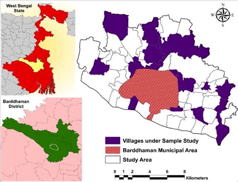 Location map of the peri-urban area in Burdwan city | Download ...