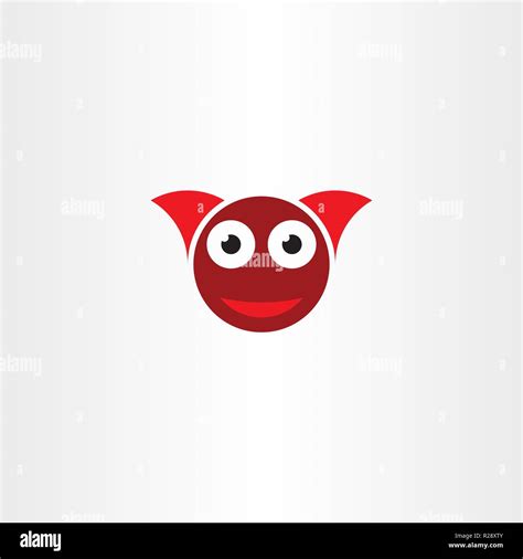 funny devil face with horns logo vector Stock Vector Image & Art - Alamy