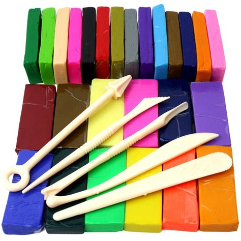 H&S 650g 26 Colours Oven Bake Polymer Clay Block Modelling Moulding Sculpey Tool set: Amazon.co ...