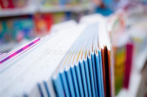 Different Books Lying on the Shelves in the Book Store Stock Photo - Image of bookstore ...